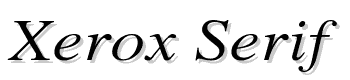 Xerox-Serif-Wide-Italic font
